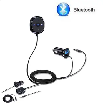 

Hands Free Wireless Bluetooth Car Kit Wireless Bluetooth MP3 Player 3.5mm Audio AUX TF card Slots With Dual USB Car Charger