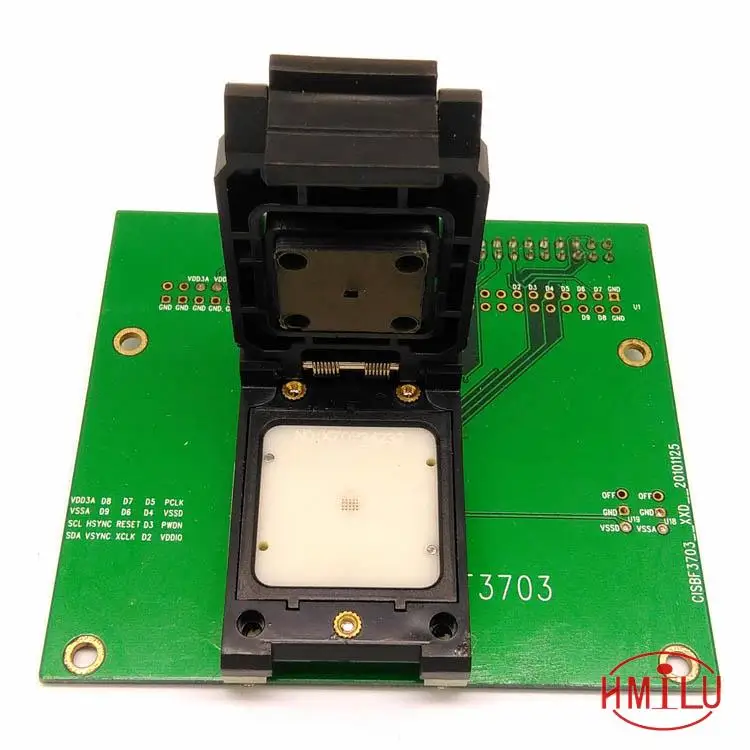 

BF3703-P Sensor IC test fixture Pogopin Contact Type Clamshell Structure