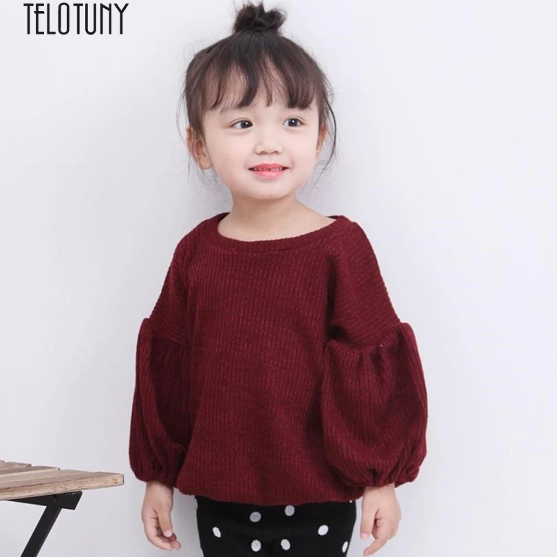 TELOTUNYTELOTUNY baby girl TOPS Toddler Infant Baby Kids Girls Solid