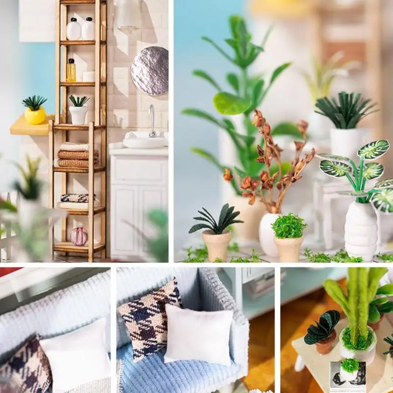 Детский 3D Деревянный DIY Кукольный дом Миниатюрный набор мебели С Пылезащитным покрытием ручной работы Сборка модель дома обучающая игрушка подарок