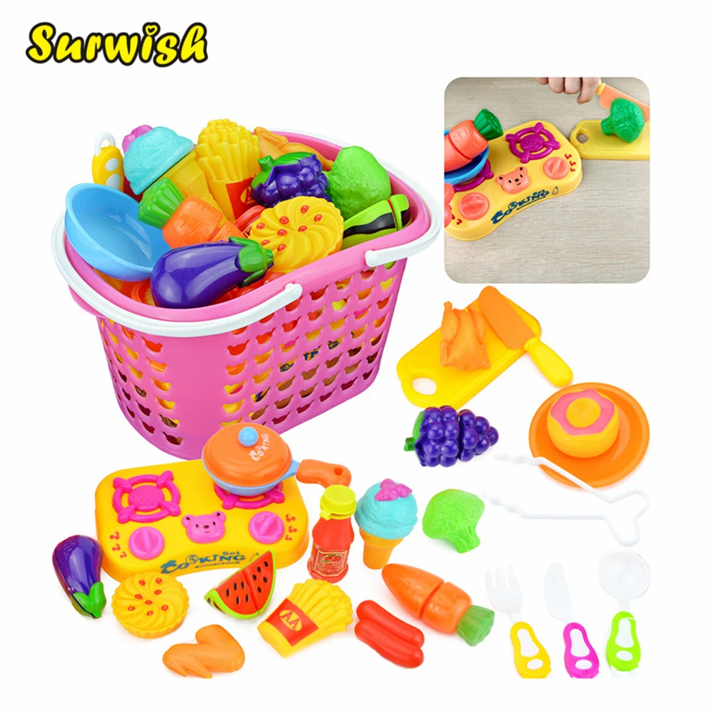 

Surwish Kitchen Pretend & Play Cutting Toy Early Development and Education Toy for Baby