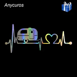 Anycuros Camper путешествия туристы Camper сердцебиение винил автомобиля Стикеры 20,3 см * 8,9 см