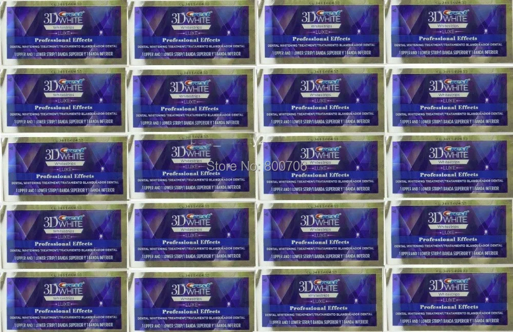 

20 Pouches 40 Strips Crest 3D White LUXE Professional Effects Whitestrips