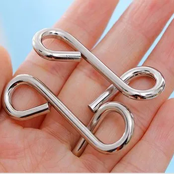 

8 Set Metal Wire Baby Puzzle Educational Mind Brain Training Game Toy Nine Interlocking Link For Adults Children Kids FJ