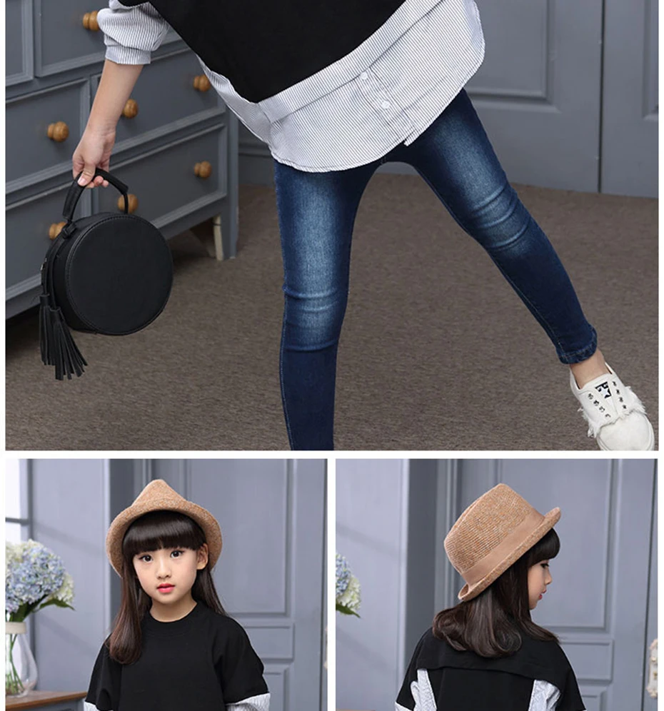 Детские блузки для девочек; одежда с круглым вырезом; рубашки для ...