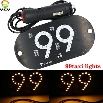 

YSY 50pcs NEW 99pop Taxi Led Car Windscreen Cab indicator Lamp Sign Yellow LED Windshield Taxi Light Lamp 12V Yellow Blue Red