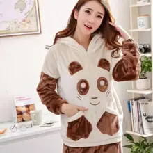 4XL для девочек Фланелевая Пижама для взрослых; зимняя теплая Пижама комплекты вельветовое с длинным рукавом, одежда для сна с рисунком персонажей из мультфильмов, Femme Pijamas брюки домашняя одежда