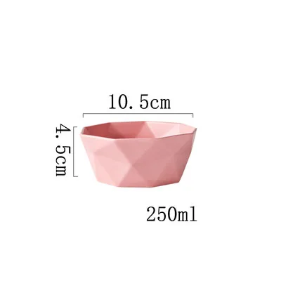 KINGLANG керамическая Салатница посуда край суповые чаши простой салат геометрическая форма чаша - Цвет: 3