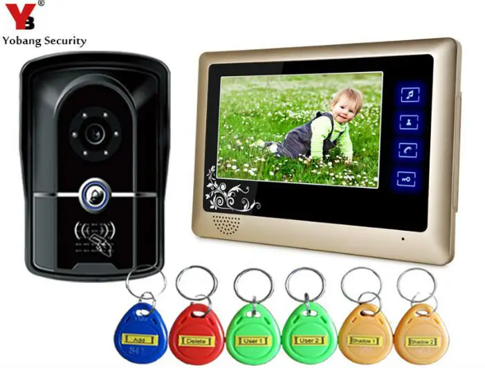 Yobang Security 7 font b Video b font Intercom System Kit 700TVL IR font b Video