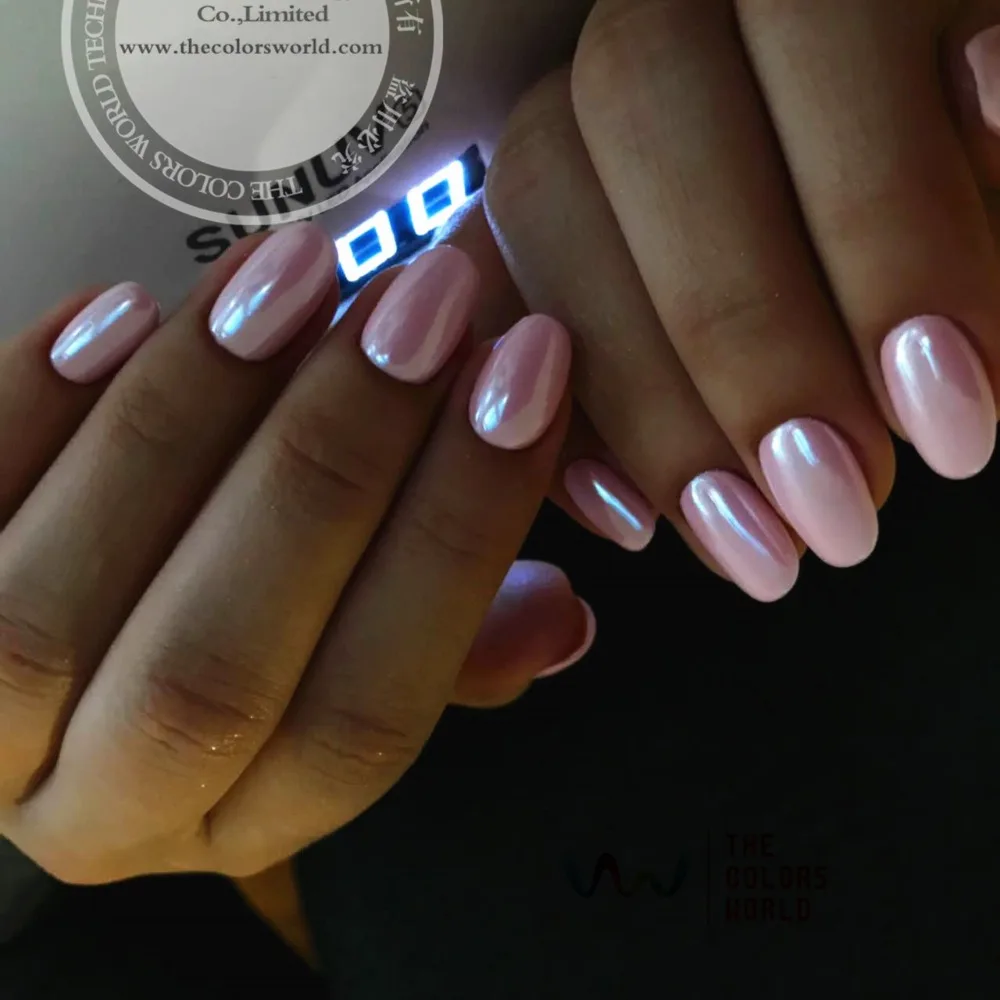 

TCWZ671-W Tridimensional twinkling diamond White color pearlescent powder color shifting magic for nail art or others