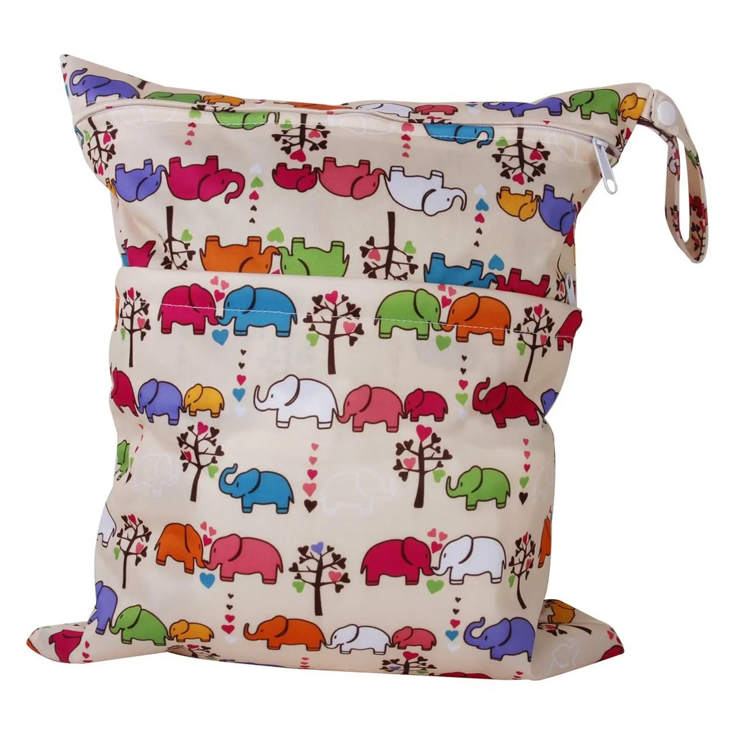 Baby's Cloth Waterproof Diaper Bag Reusable Washable Diaper Bag, Double