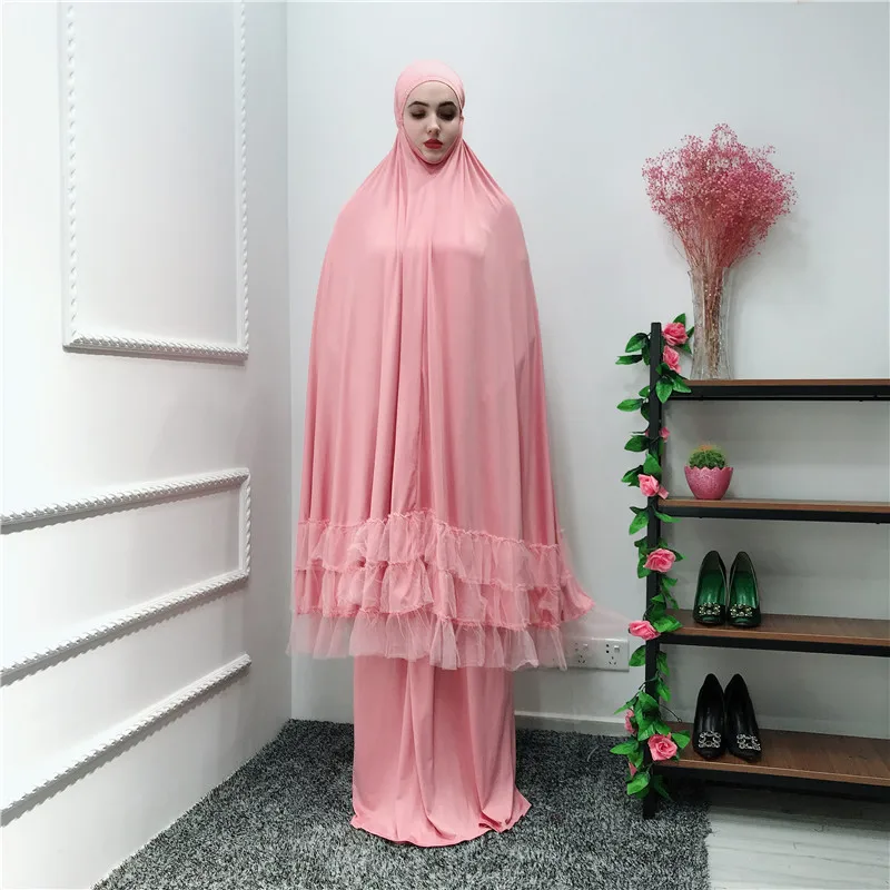 

2019 Ramadan clothing Muslim set jubah abaya dress