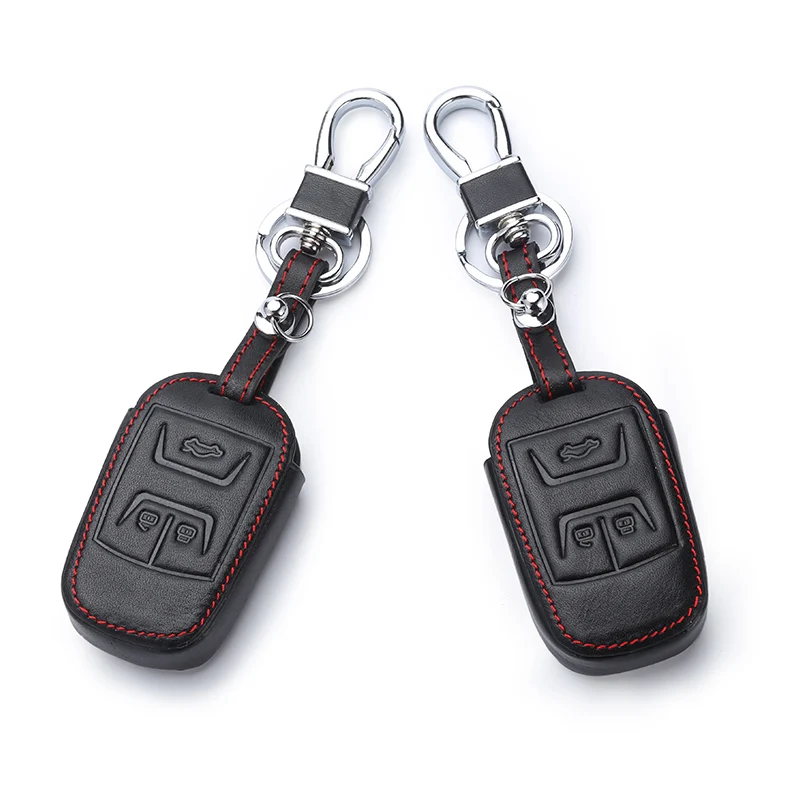 Кожаный чехол для ключей автомобиля 3 кнопки Chery Tiggo 5 Arrizo 7 E3 E5 бонусный