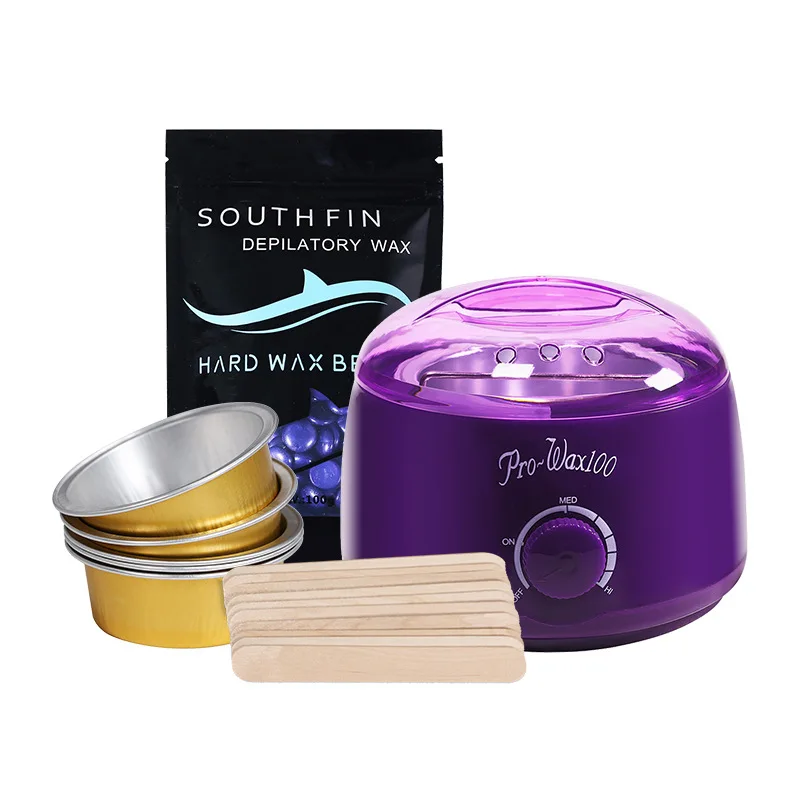 

Wax Warmer Heater Mini Spa Machine Paraffin Pot Hair Removal 4Pcs Kit 100G Wax Bean Professional Hand Feet Body Depilatory