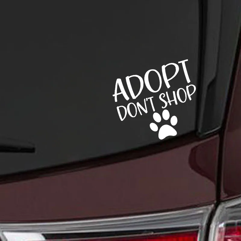 YJZT 14 7 см * 12 ADOPT Don SHOP Rescue Dog Pet Love Paw Print Puppy виниловая Автомобильная наклейка Stiker