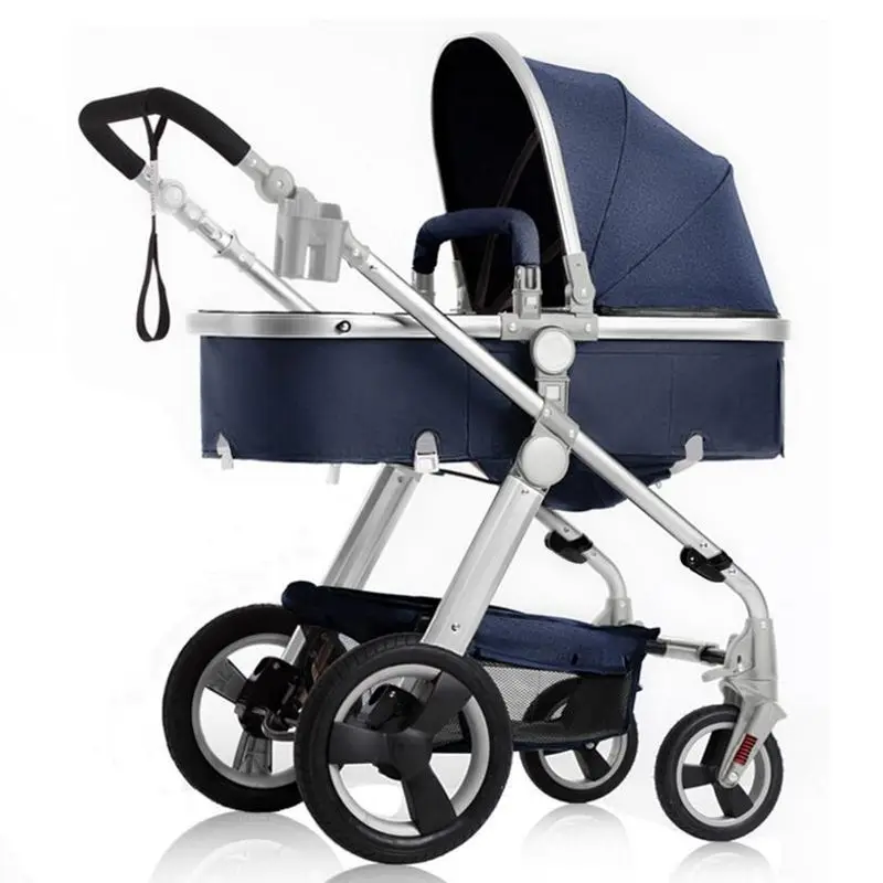 

Baby stroller high landscape stroller four wheel light folding can sit reclining newborn trolley