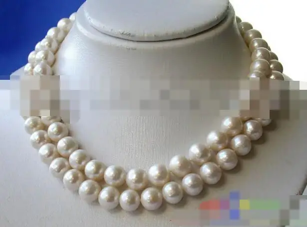 

FREE SHIPPING>@@> 3824 2ROW ROUND WHITE FW CULTURED PEARL NECKLACE