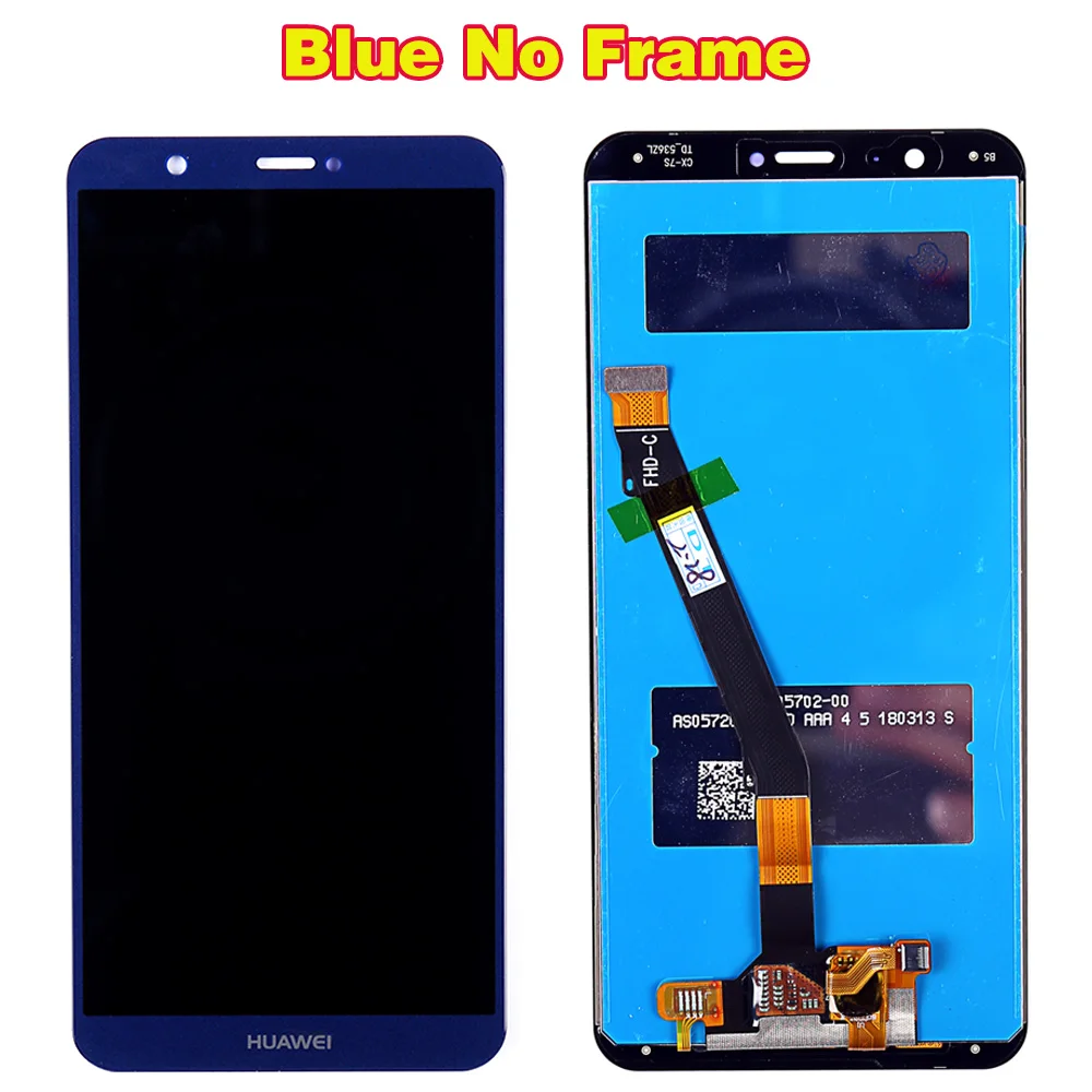 ЖК-дисплей huawei P Smart touch screen Dizigiter сборка Рамка Замена huawei Enjoy 7S FIG LX1 L21 L22 lcd - Цвет: Blue No Frame