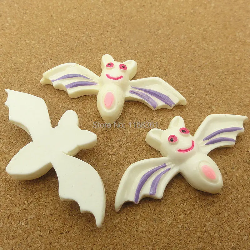 1pcs/lot resin flat back Halloween green face ghost cartoon 30mm Cabochons Hair Bow Center DIY Christmas decration C114-10