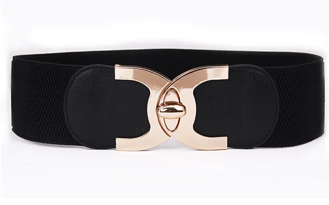 designer belts women Hot Corset belt Personally gold buckle stylish waistbands for Women elastic cummerbunds black Dress wild wedding cummerbund lady gold belt