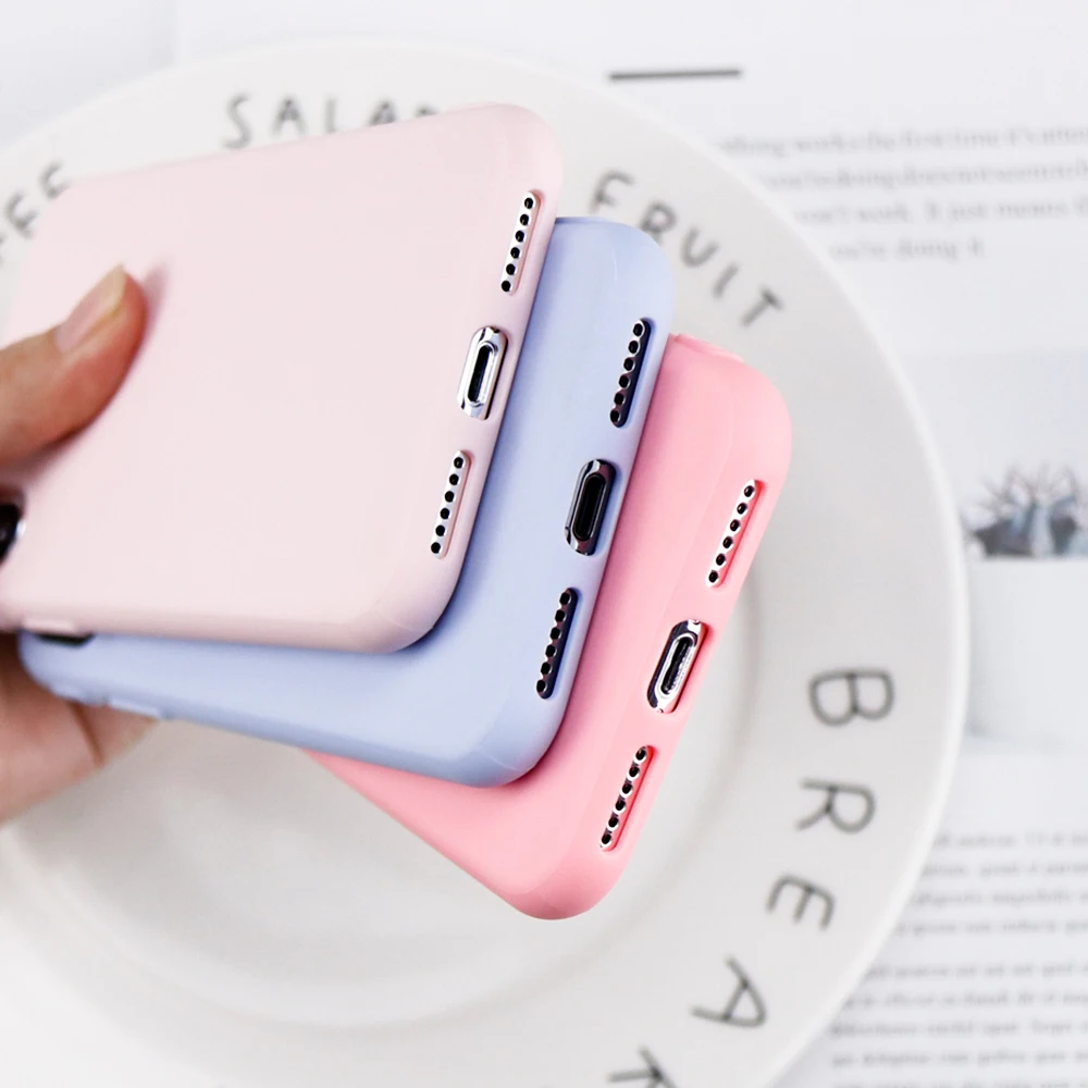 luxury-candy-color-soft-tpu-Matte-silicon-cases-For-iphone-X-case-Original-TPU-cover-Anti