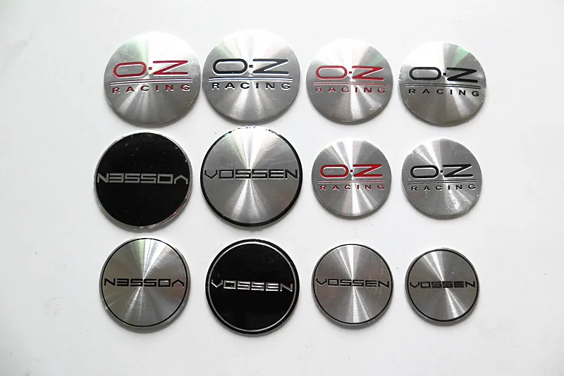 

4PC 45mm 50mm 56mm 64.5MM VOSSEN OZ Emblem Car Styling Auto Car Wheel Center Centre Badge Emblem for A4 R8 TT Car-sticker