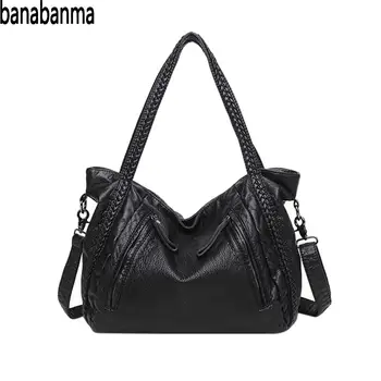 

PinShang Large Handbag Soft Leather Bag Women Handbags Ladies Crossbody Bags Female Big Tote Shoulder Bags for Women 2018 ZK40