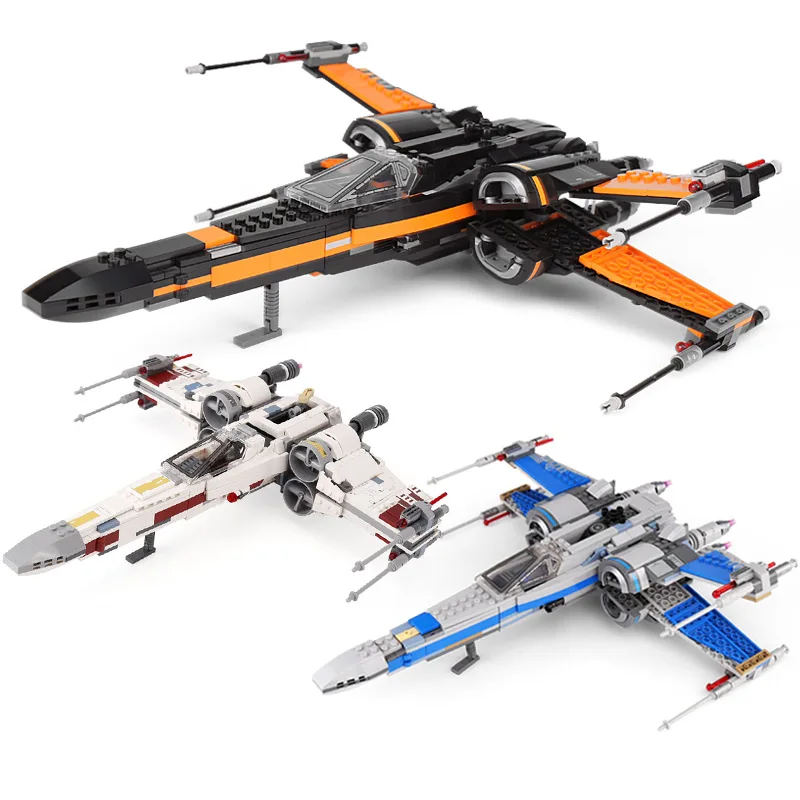 Lepin 05145 05004 05029 legoings 75218 75149 75102 X-Wing Star fighter First Order Poe's X Wing Fighter Building Blocks Wars Toy