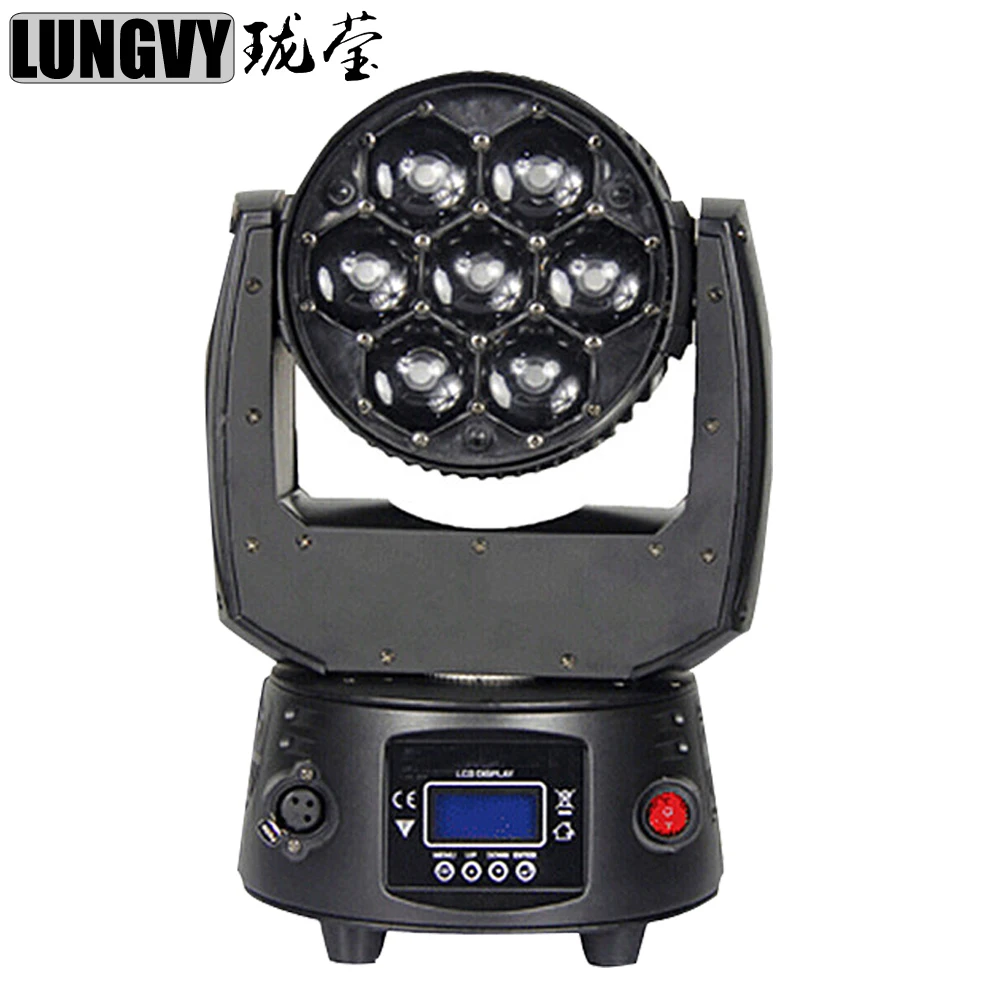 Free Shipping 7x15w 4in1 RGBW LED Zoom Moving Head Light Bee Eye Moving