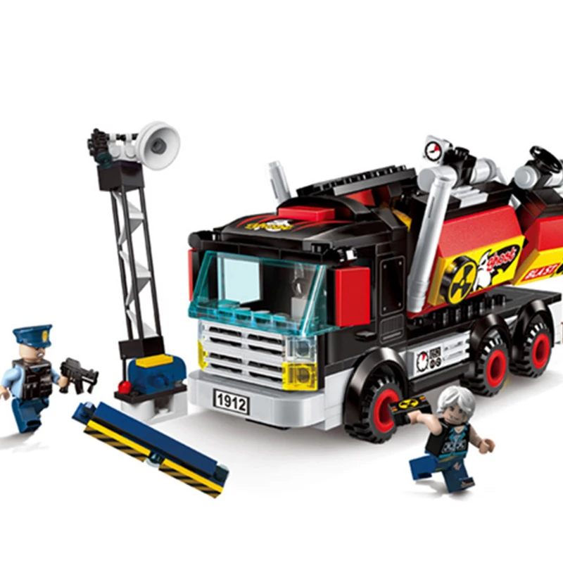 

292pcs Children's educational building blocks toy Compatible Legoings city Police series self-destruction attack figures Bricks