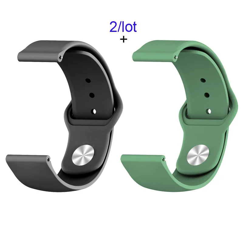 Для Xiaomi Amazfit GTS браслет Amazfit Bip ремешок для часов Amazfit GTR 42 мм силиконовый ремешок для часов - Цвет: Black-Army Green