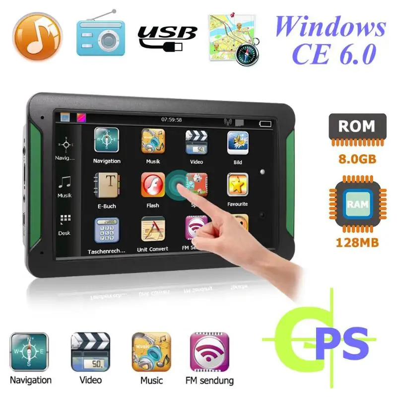 S7 7 Zoll Touch Screen Auto Lkw GPS Navigation Portable GPS Navigator