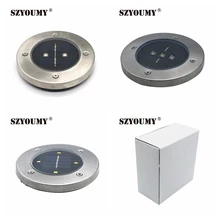 SZYOUMY светодиодный открытый Солнечный 2/3/4 светодиодный s погребенные лампы сад Солнечный свет для газона солнечных батареях свето Лестницы света 50 шт./лот