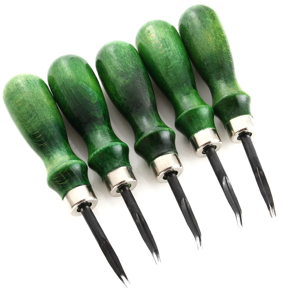 0.6 1.4mm Leather Edging Tool Alloy Steel Wood Handle Edge Skiving