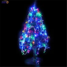 Рождественский светодиодный гирлянды 10 м 100 светодиодный s Цветной огни фонарь RGB Питание наружное свадебное оформление Сигнальное освещение