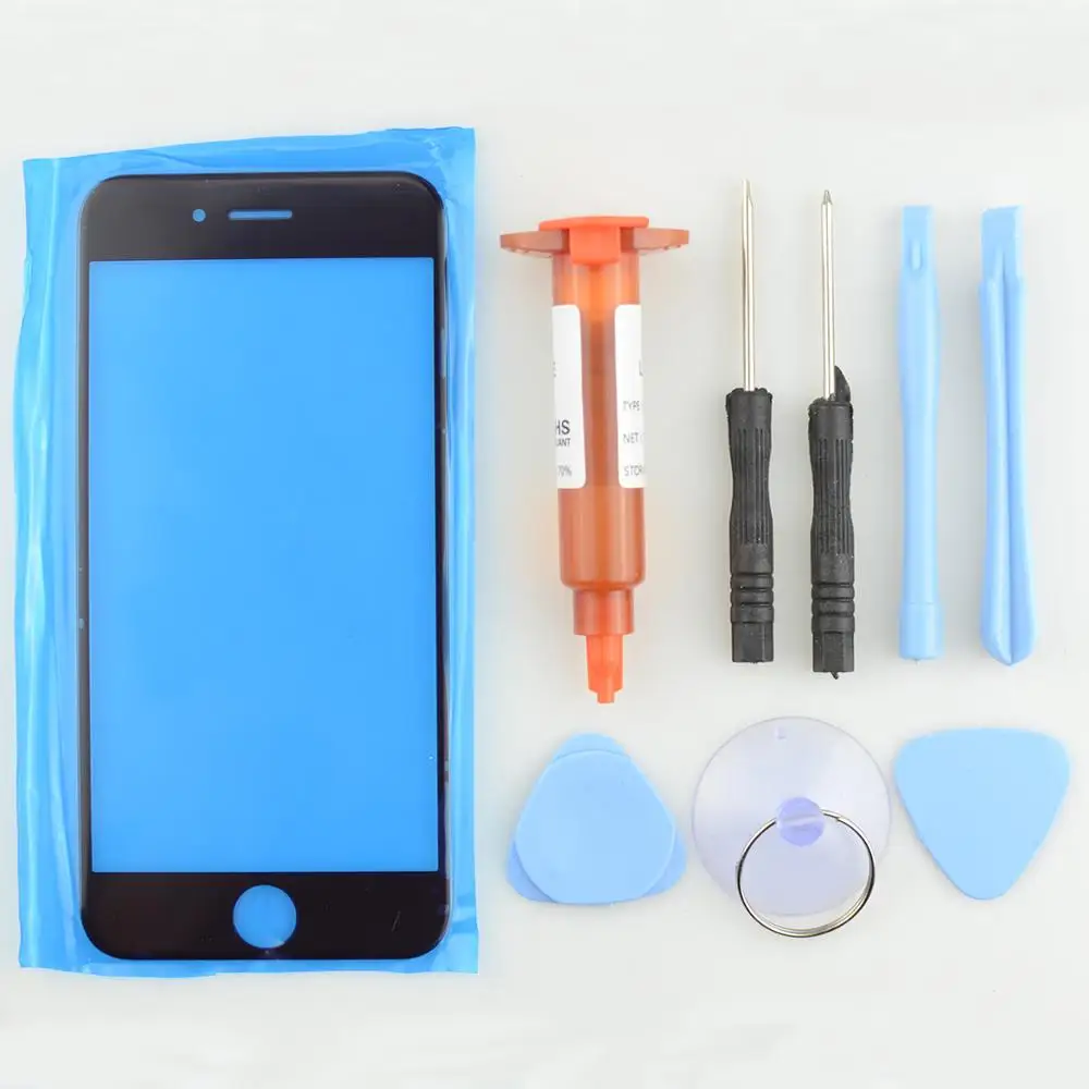 

Front Screen Glass Lens Repair Kits UV LOCA Glue for iPhone 5 5C 5S 6 6S 7 Plus Touch Outer Glass Panel+Tools