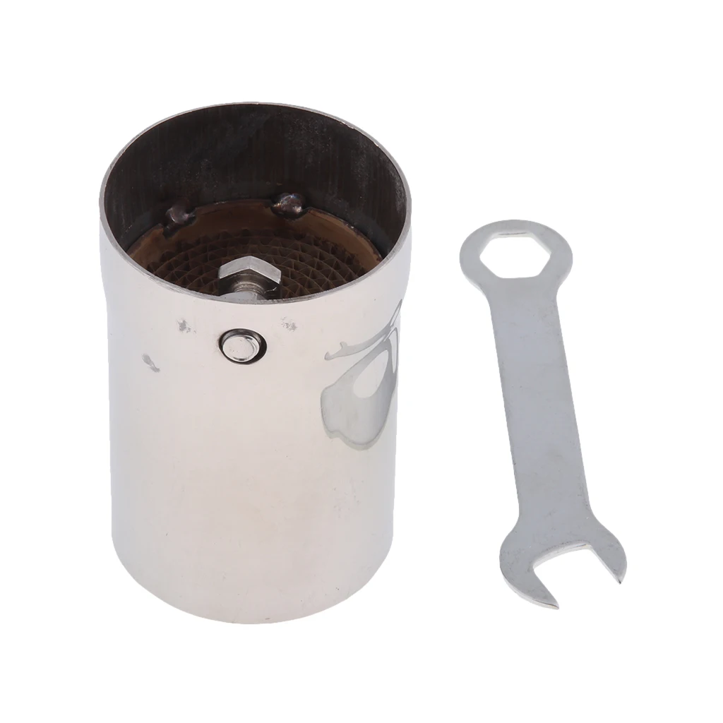 48 мм Серебряный съемный Мотоцикл выхлопная труба глушитель дефлектор части