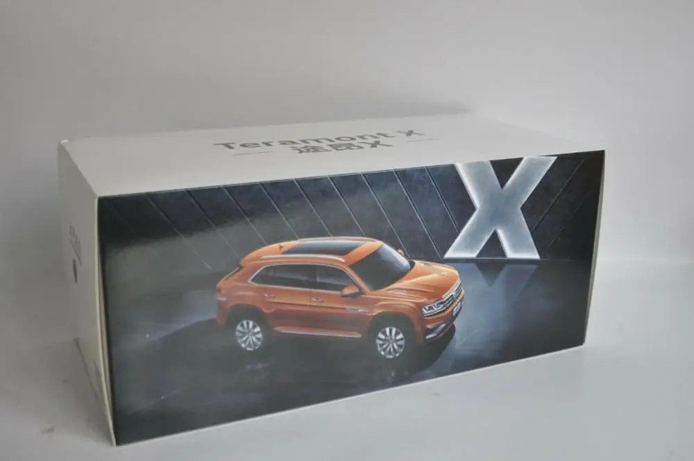 1:18 литая модель для Volkswagen VW Teramont X Atlas оранжевый большой внедорожник игрушечный автомобиль миниатюрная коллекция подарки