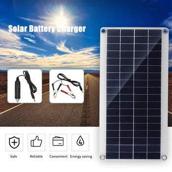

Solar Panel with Dual USB Port High Efficiency Polycrystalline Silicon Solar Cell for DIY Camping Power Charger