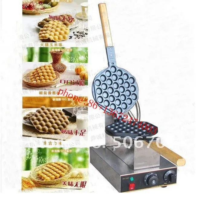 Free Shipping Commercial Use 110V 220V  Electric Egg Waffle Maker With Non-Stick Cooking Surface Bubble Waffle Maker Egg Puffs