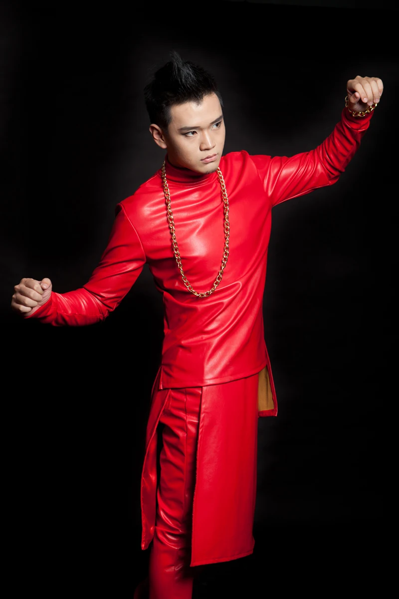 red leather tops