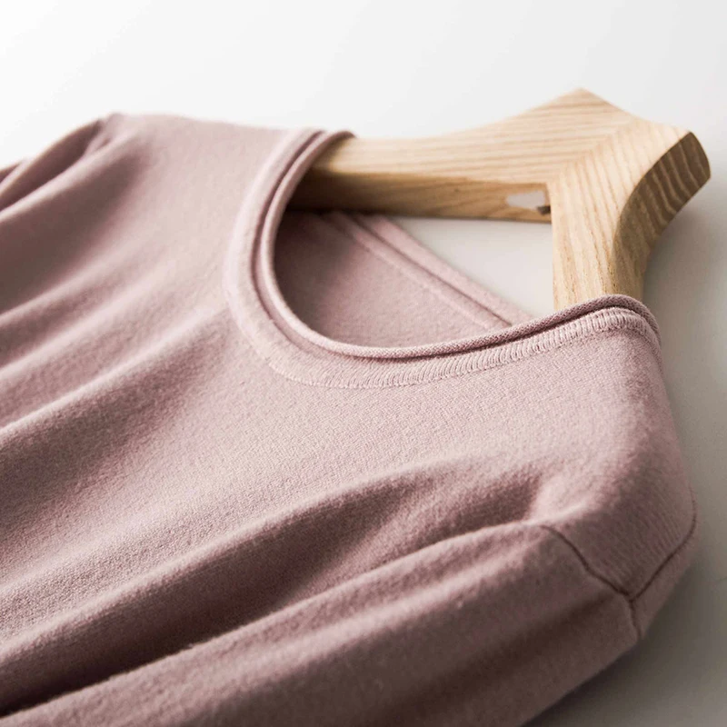 2019 Women Casual Solid Cashmere Sweaters for Winter Long Sleeve Crew Neck Knitwear Plus Size Autumn Knitted Sweaters Pullover