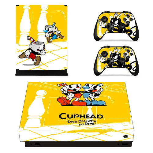 Cuphead Faceplates Skin Console& Controller Decal Stickers for Xbox One X Console+ Controller Skin Sticker - Цвет: YSX1X0923