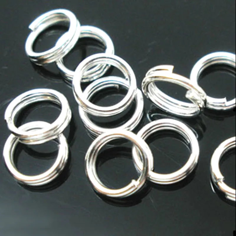 500Pcs Silver Plated Round Double Loops Alloy Open Jump Rings Jewelry Findings 6mm Dia.in