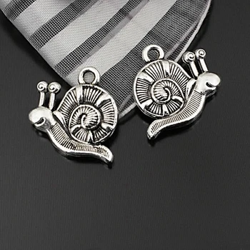 

(23376)30PCS 19x16MM Antique Silver Zinc Alloy Snail Charms Pendants Diy Jewelry Findings Accessories Wholesale