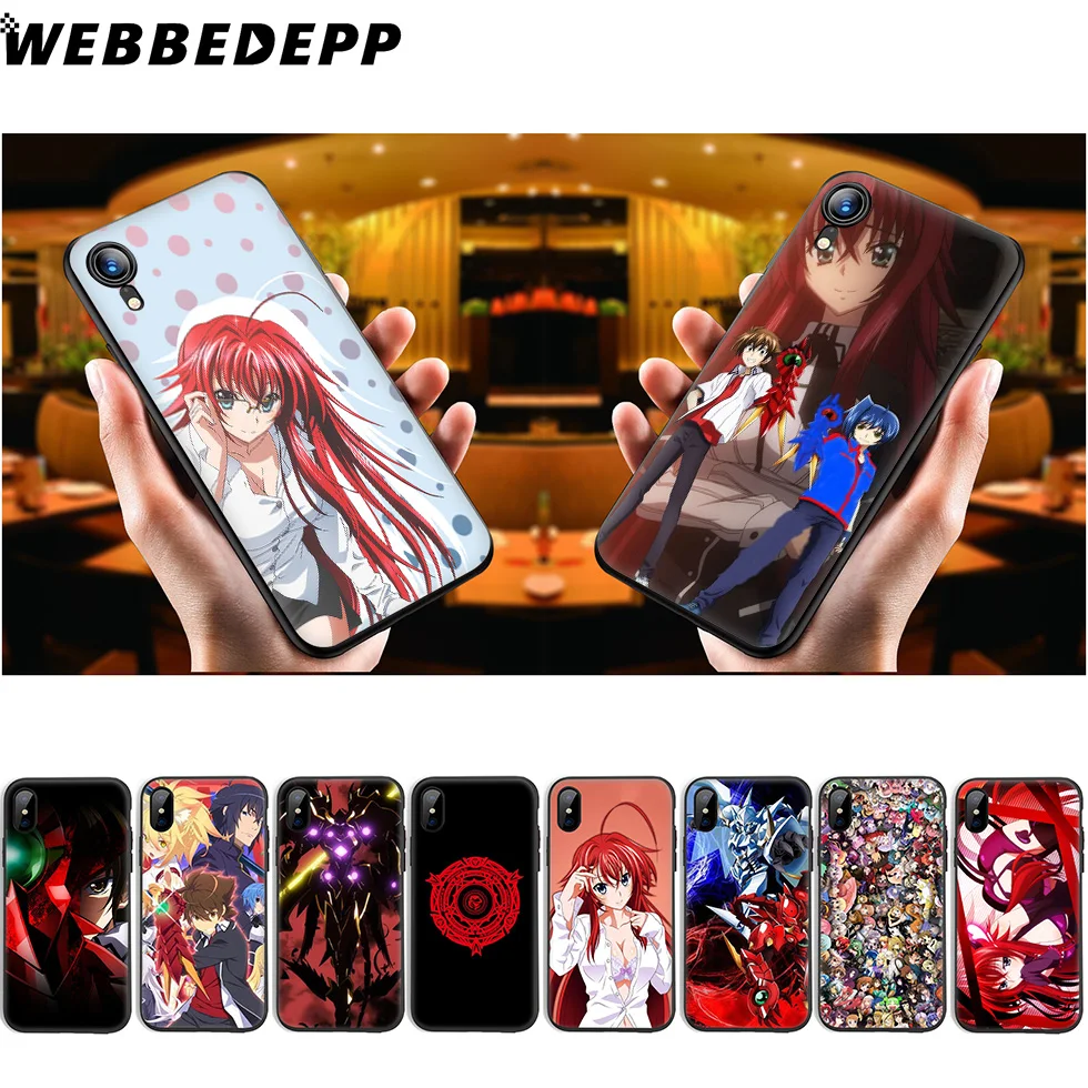 

WEBBEDEPP High School DxD Soft Silicone Case for iPhone 11 Pro Xr Xs Max X or 10 8 7 6 6S Plus 5 5S SE Case 8 Plus