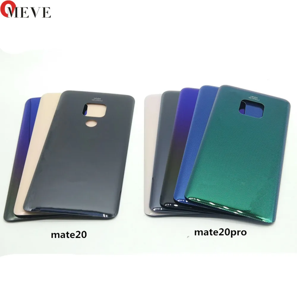 For Huawei Mate 20 Battery Cover Back Glass Panel Rear Door Housing Case For Huawei Mate 20 Pro Battery Cover Replace