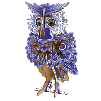 

DIY 3D Assembled Laser Cutting Wooden unicorn Owl Puzzle Game Gift for Children Kid Model Building Animal Kit Popular Toy