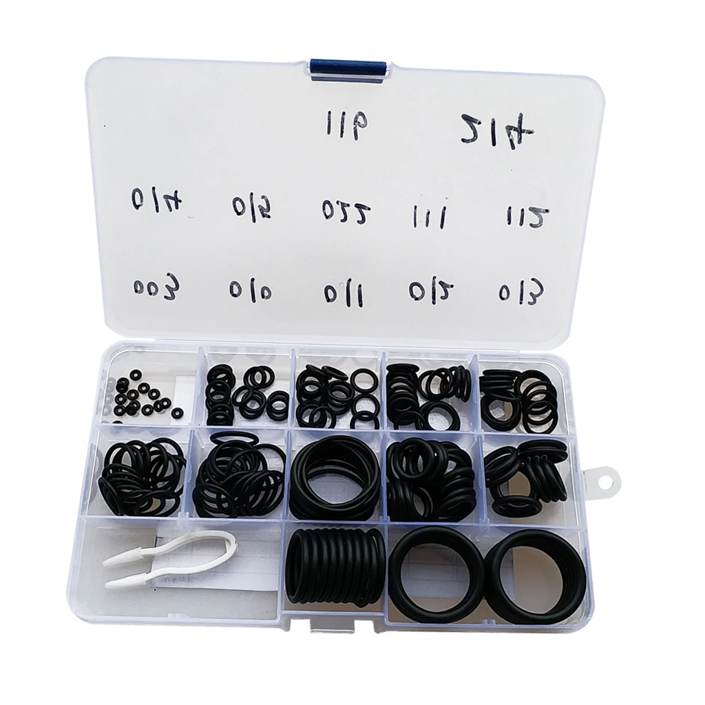 170Pcs Scuba Diving O-Ring Kit  with Pick Set - 12 Sizes 70 Duro - Dive Hose Tank Valve Regulator Sealed Rings Swimming Diving