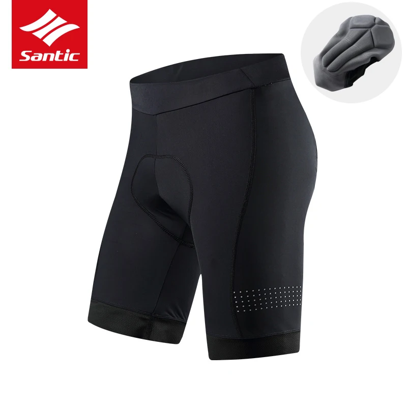 Santic Cycling Shorts 4D Sponge Pad Men Road Bike Shorts Pro Team Breathable Quick-dry MTB Bicycle Shorts Bermuda Ciclismo